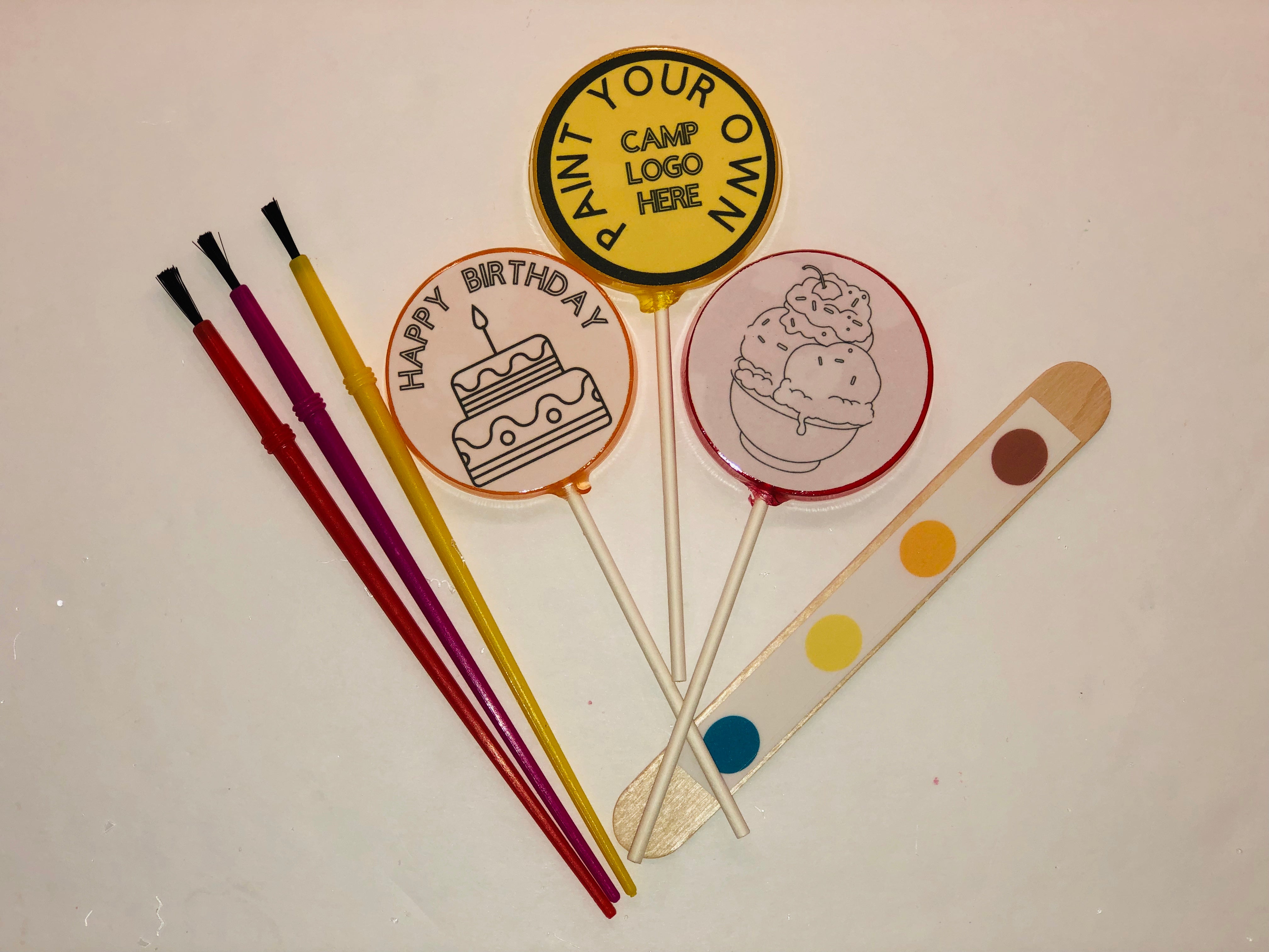 Paint Your Own Lollipops Edible Paint Palette Brush