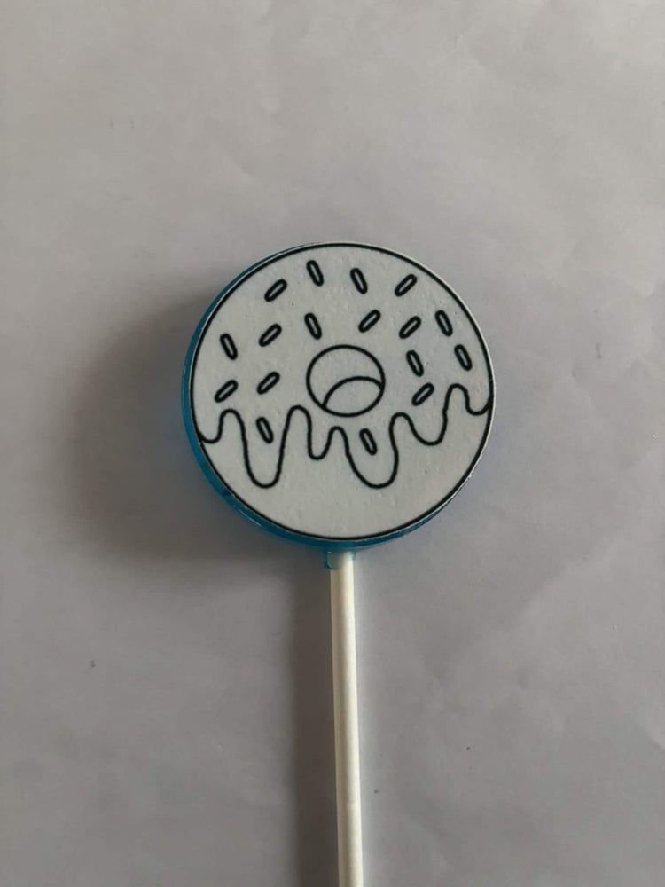 Chanukah sufganiyah outline lollipop to paint or color
