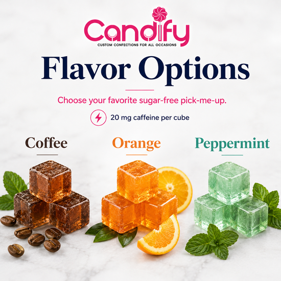 Caffeine Cubes flavors - Peppermint, Orange and Coffee