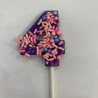 Lollipop Numbers or Cake toppers Hard Candy
