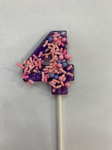 Lollipop Numbers or Cake toppers Hard Candy