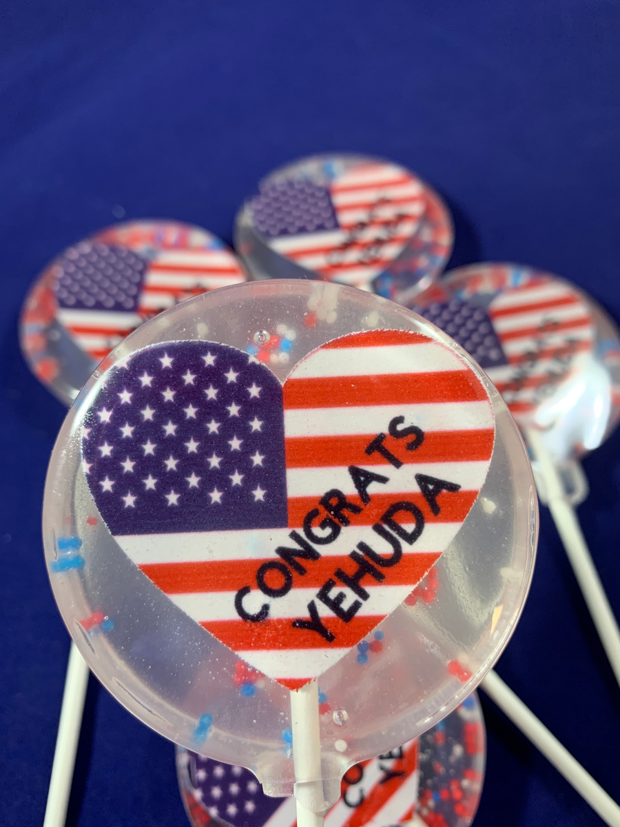 Lollipops | July 4/Memorial Day-Candy-[Kosher Mints]-[Kosher Custom Candy]-Candy A Plenty