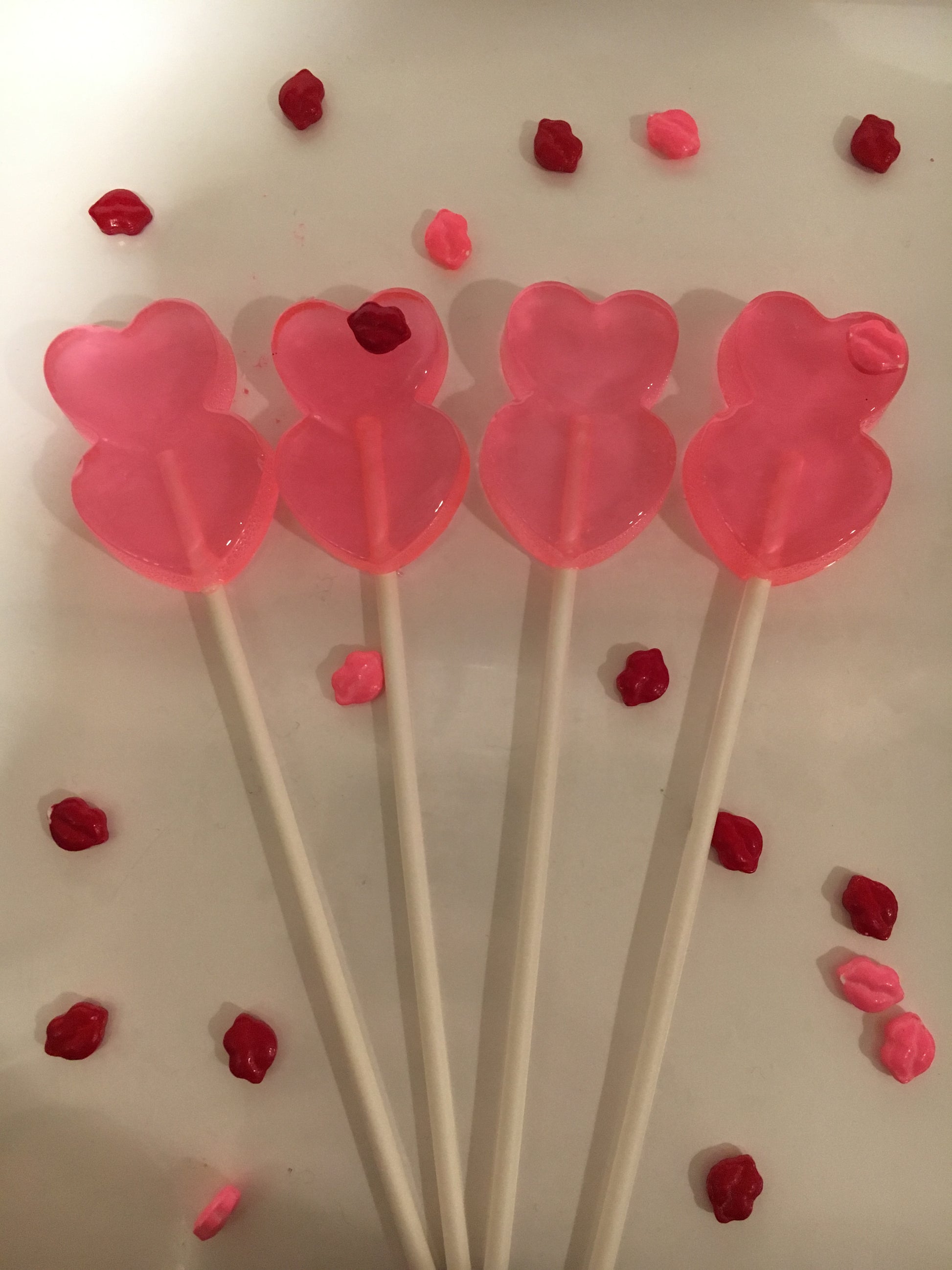 Double Heart Lollipops-Candy-[Kosher Mints]-[Kosher Custom Candy]-Candy A Plenty