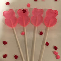 Double Heart Lollipops-Candy-[Kosher Mints]-[Kosher Custom Candy]-Candy A Plenty