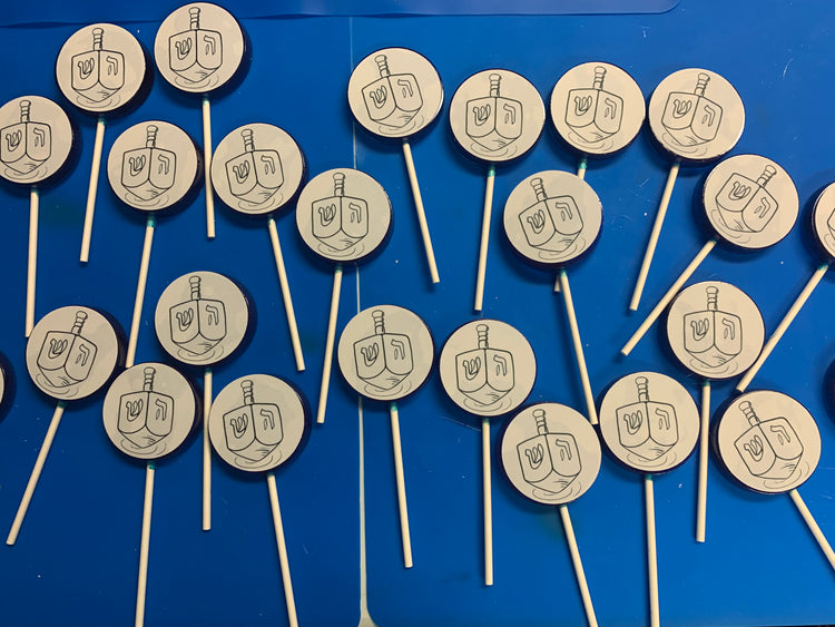 Paint Your Own Chanukah Lollipop Sets-Candy-[Kosher Mints]-[Kosher Custom Candy]-Candy A Plenty