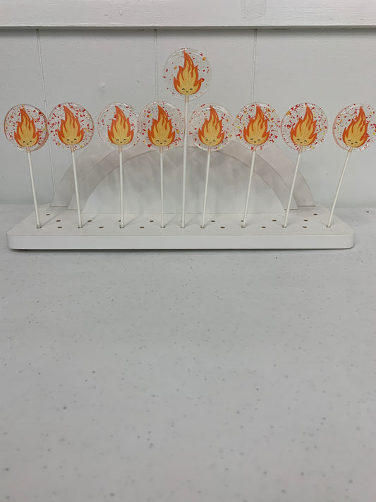 Chanukah Menorah Flames-lollipops-[Kosher Mints]-[Kosher Custom Candy]-Candy A Plenty