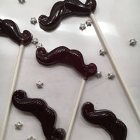 Mustache Lollipops-Candy-[Kosher Mints]-[Kosher Custom Candy]-Candy A Plenty