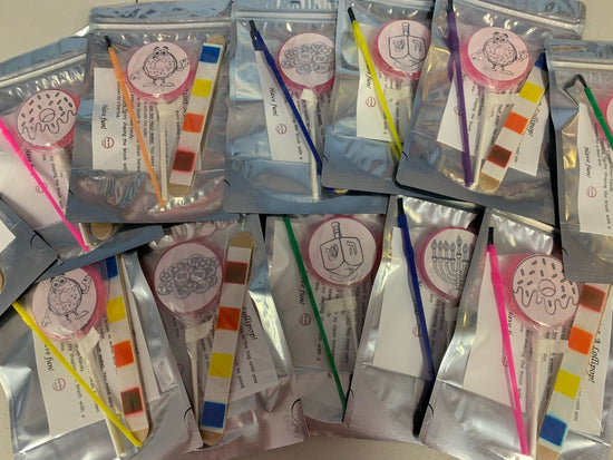 Paint Your Own Chanukah Lollipop Sets-Candy-[Kosher Mints]-[Kosher Custom Candy]-Candy A Plenty