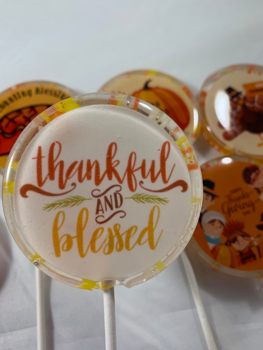 Lollipops | Thanksgiving Themed-Candy-[Kosher Mints]-[Kosher Custom Candy]-Candy A Plenty