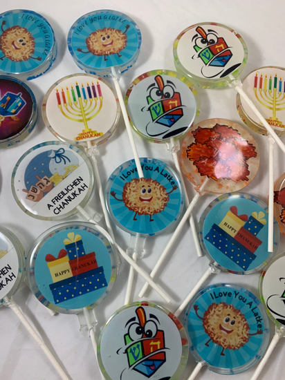 Lollipops | Chanukah-Candy-[Kosher Mints]-[Kosher Custom Candy]-Candy A Plenty