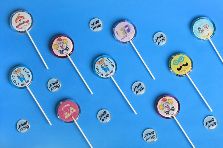 Lollipops | Purim-Candy-[Kosher Mints]-[Kosher Custom Candy]-Candy A Plenty